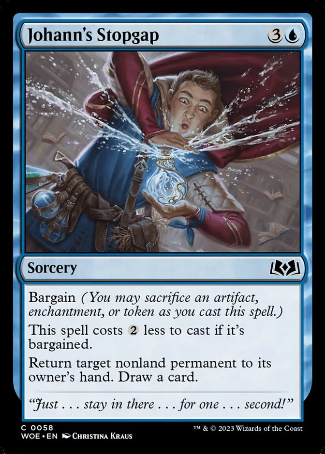 2023 Wilds of Eldraine Johann's Stopgap #58 common card image