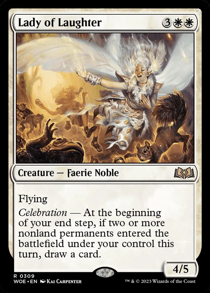 2023 Wilds of Eldraine Lady of Laughter #309 rare card image