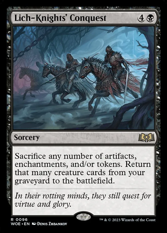 2023 Wilds of Eldraine Lich-Knights' Conquest #96 rare card image