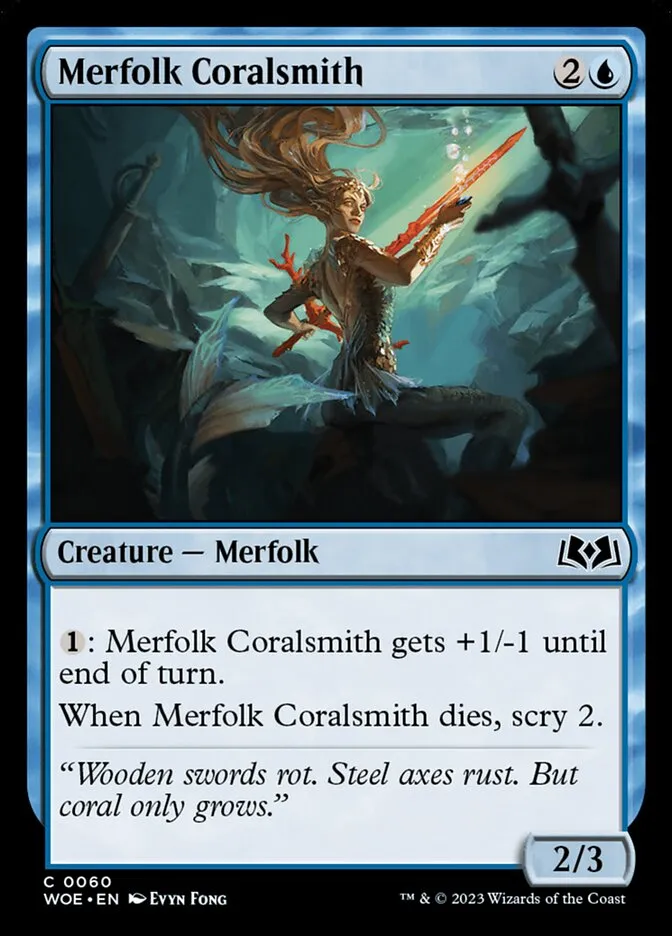2023 Wilds of Eldraine Merfolk Coralsmith #60 common card image