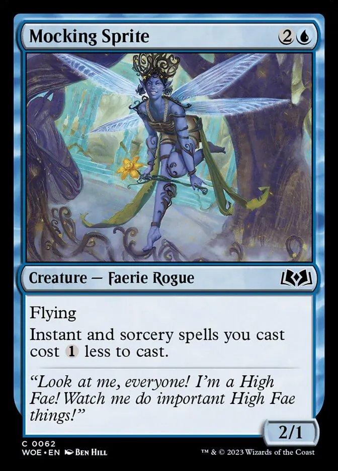 2023 Wilds of Eldraine Mocking Sprite #62 common card image
