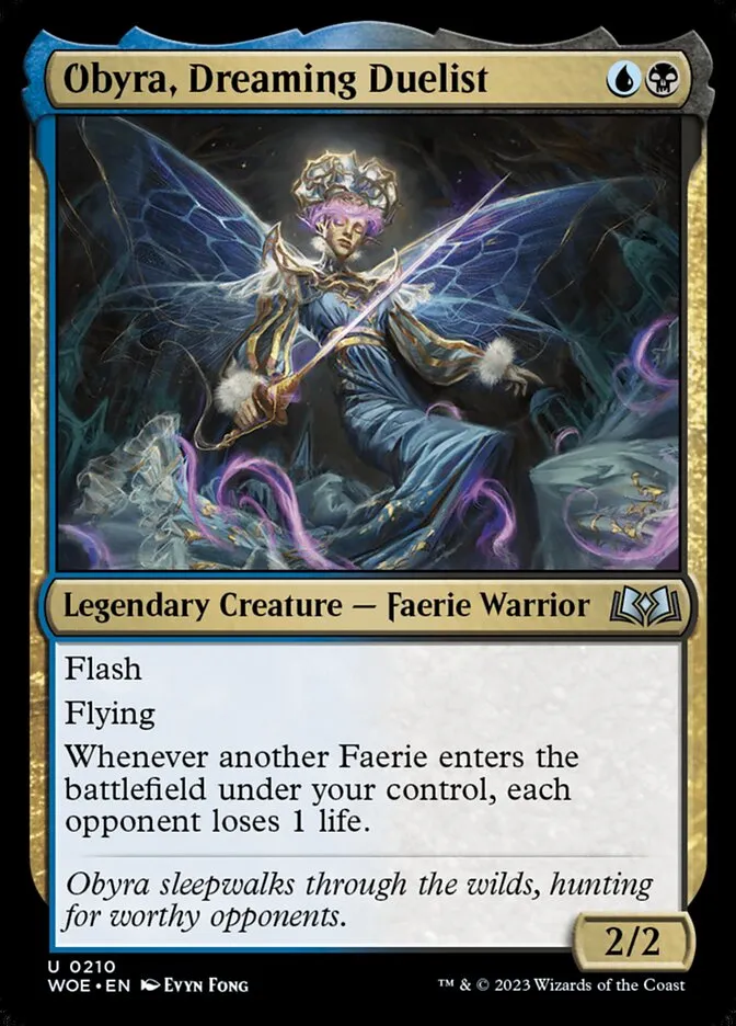 2023 Wilds of Eldraine Obyra, Dreaming Duelist #210 uncommon card image
