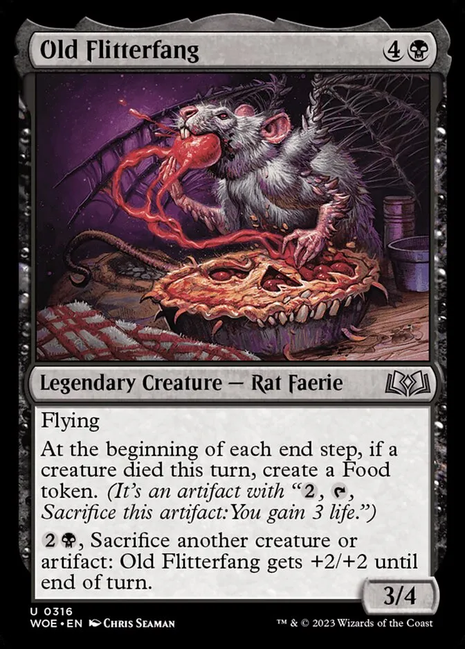2023 Wilds of Eldraine Old Flitterfang #316 uncommon card image