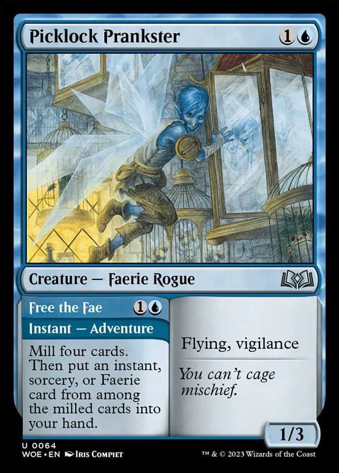 2023 Wilds of Eldraine Picklock Prankster // Free the Fae #64 uncommon card image