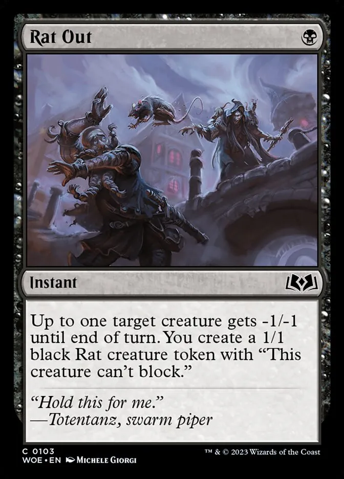 2023 Wilds of Eldraine Rat Out common #103 common card image