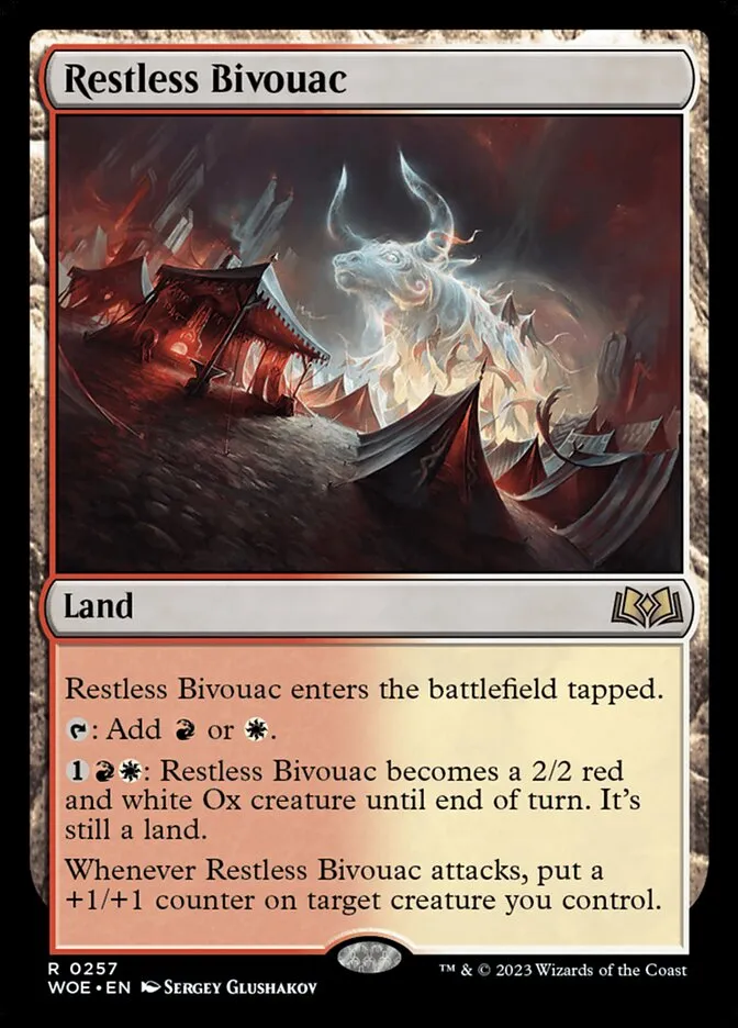 2023 Wilds of Eldraine Restless Bivouac #257 rare card image