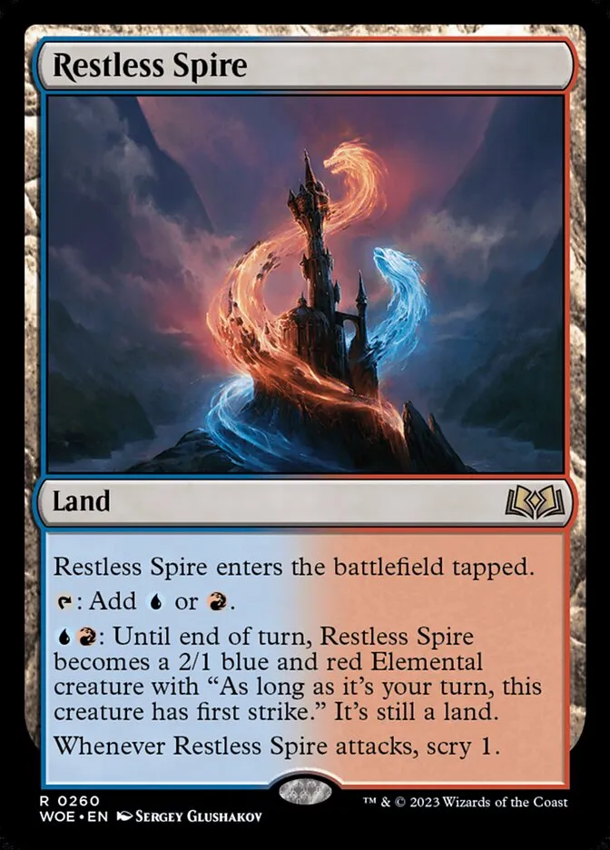 2023 Wilds of Eldraine Restless Spire #260 rare card image