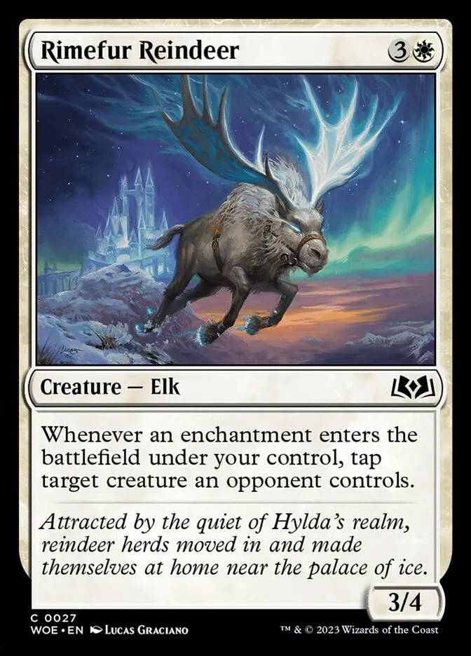 2023 Wilds of Eldraine Rimefur Reindeer #27 common card image