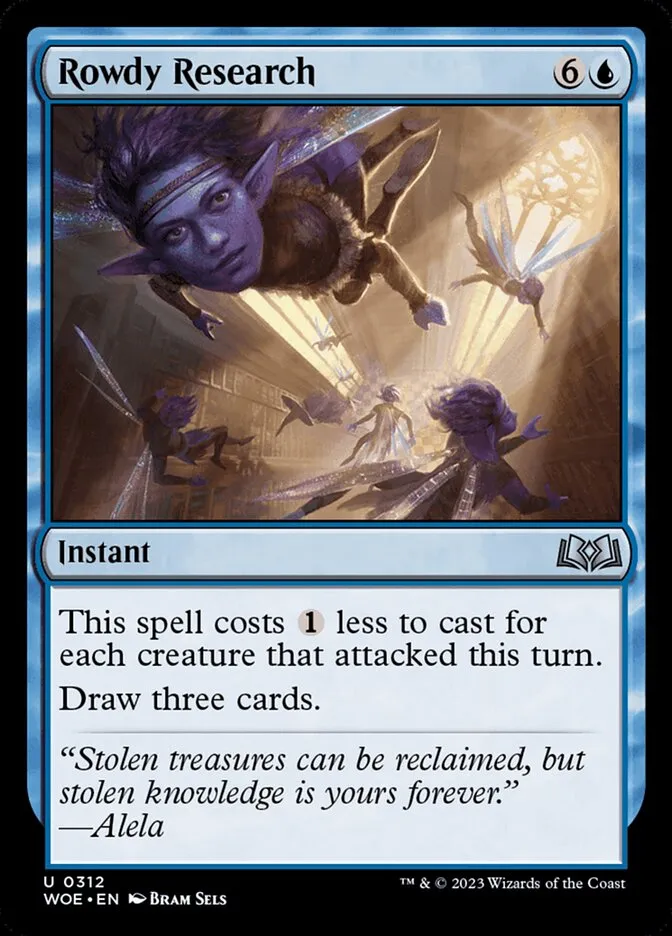 2023 Wilds of Eldraine Rowdy Research #312 uncommon card image
