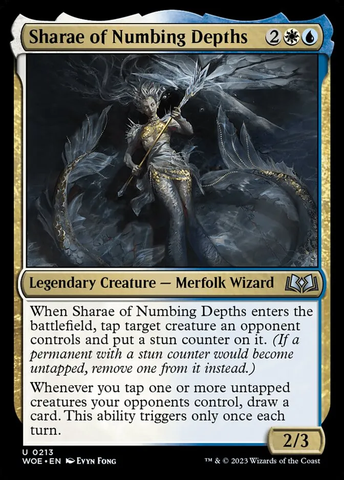 2023 Wilds of Eldraine Sharae of Numbing Depths #213 uncommon card image