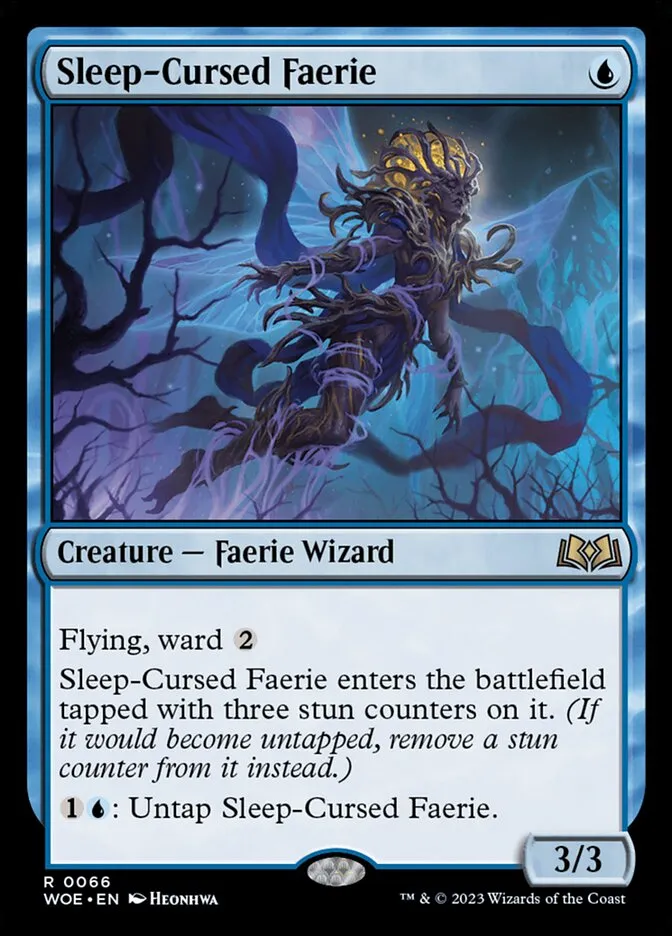 2023 Wilds of Eldraine Sleep-Cursed Faerie #66 rare card image