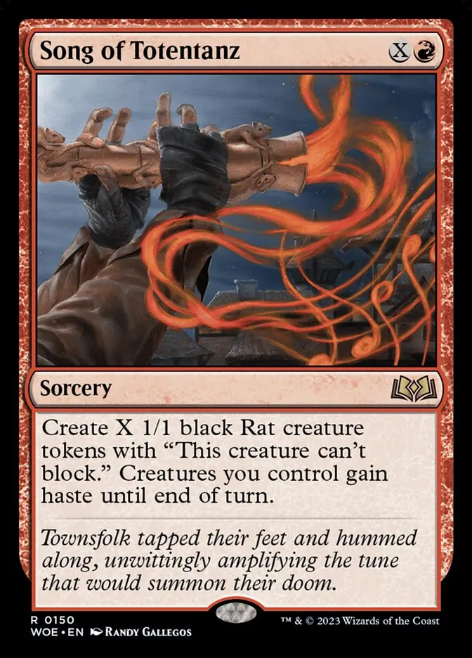 2023 Wilds of Eldraine Song of Totentanz #150 rare card image