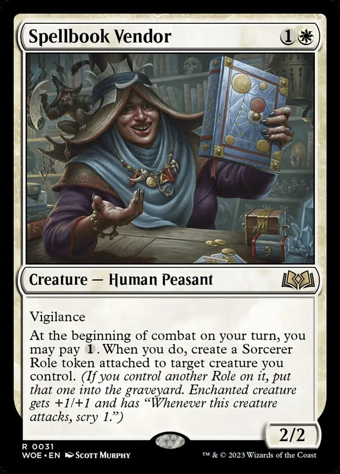 2023 Wilds of Eldraine Spellbook Vendor #31 rare card image