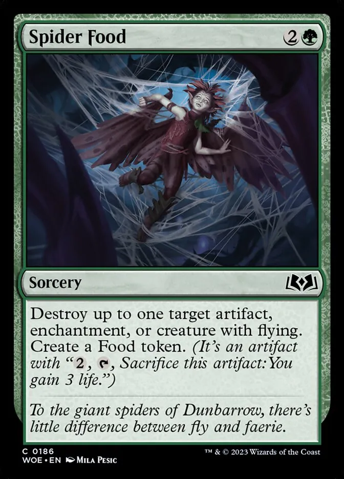 2023 Wilds of Eldraine Spider Food #186 common card image