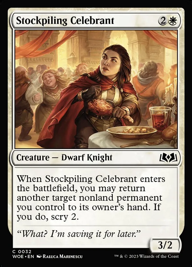 2023 Wilds of Eldraine Stockpiling Celebrant #32 common card image