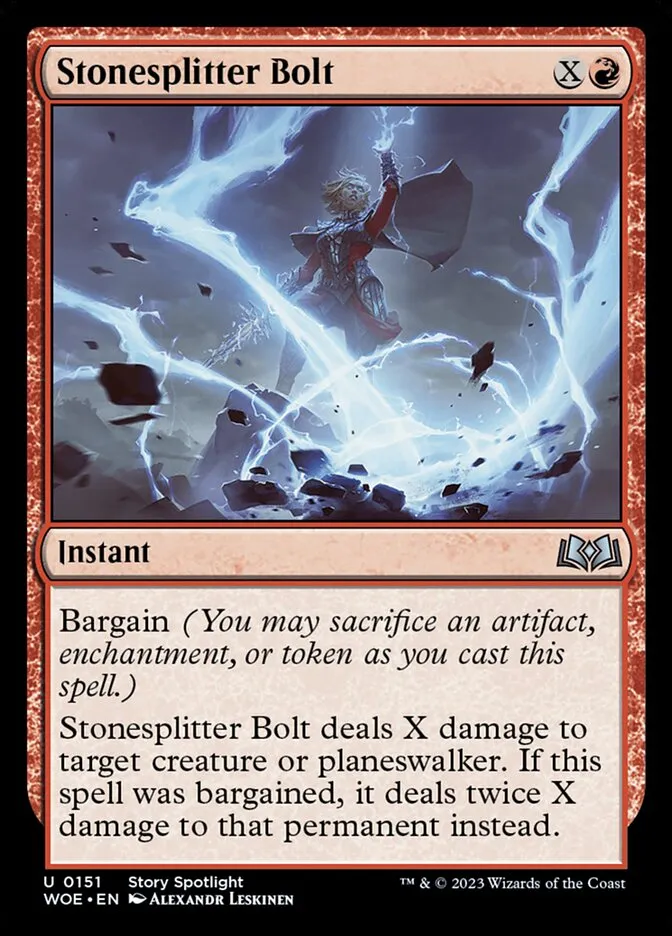 2023 Wilds of Eldraine Stonesplitter Bolt #151 uncommon card image
