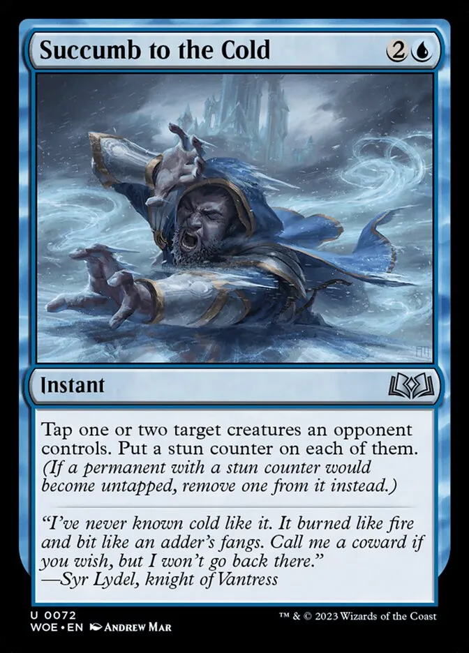 2023 Wilds of Eldraine Succumb to the Cold #72 uncommon card image