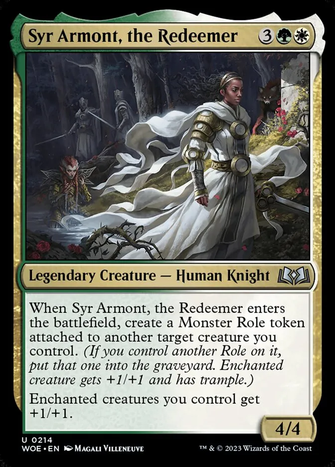 2023 Wilds of Eldraine Syr Armont, the Redeemer #214 uncommon card image