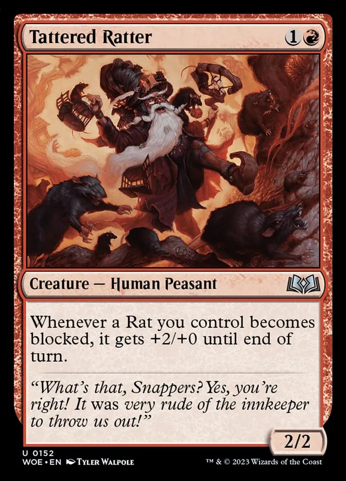 2023 Wilds of Eldraine Tattered Ratter #152 uncommon card image