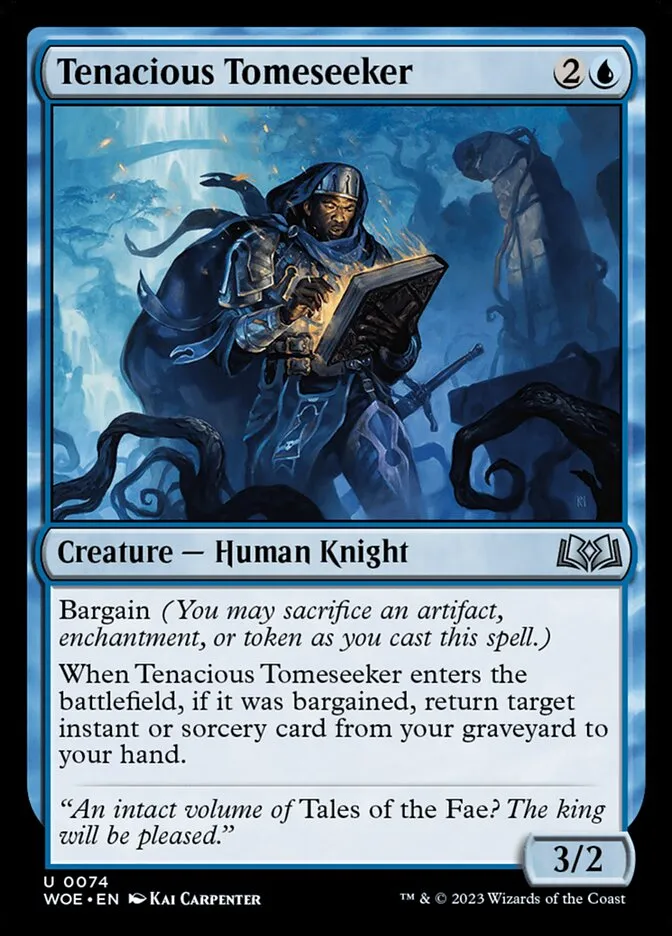 2023 Wilds of Eldraine Tenacious Tomeseeker #74 uncommon card image