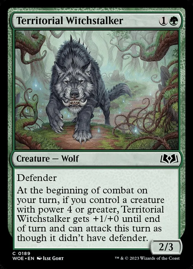 2023 Wilds of Eldraine Territorial Witchstalker #189 common card image