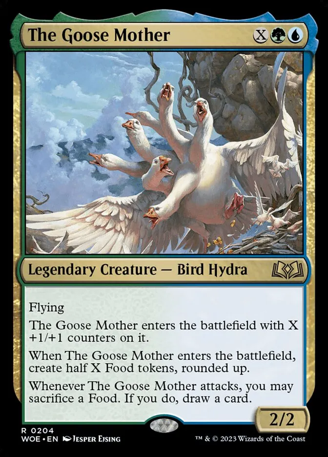 2023 Wilds of Eldraine The Goose Mother #204 rare card image