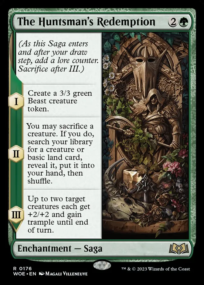 2023 Wilds of Eldraine The Huntsman's Redemption #176 rare card image