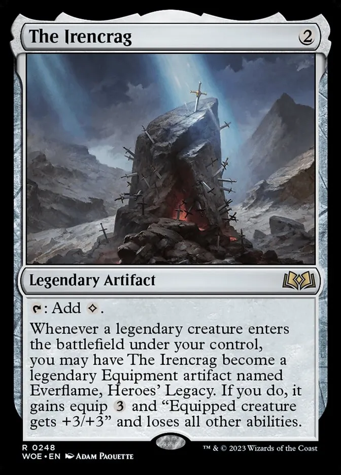 2023 Wilds of Eldraine The Irencrag #248 rare card image