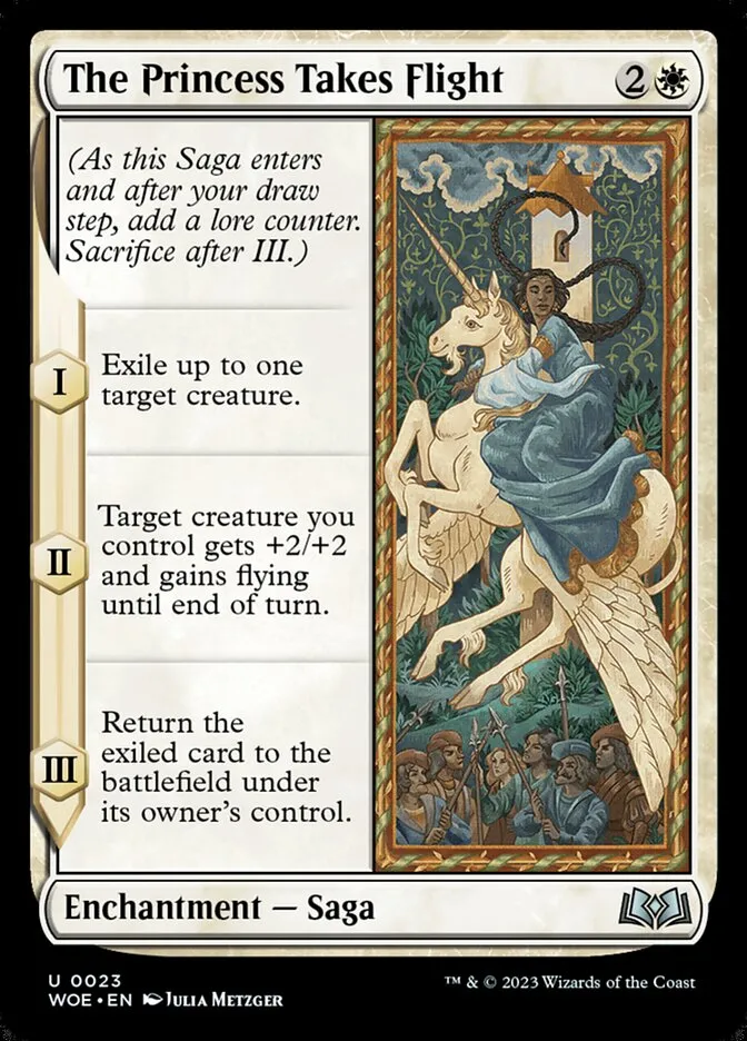 2023 Wilds of Eldraine The Princess Takes Flight #23 uncommon card image