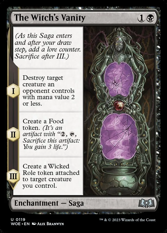 2023 Wilds of Eldraine The Witch's Vanity #119 uncommon card image