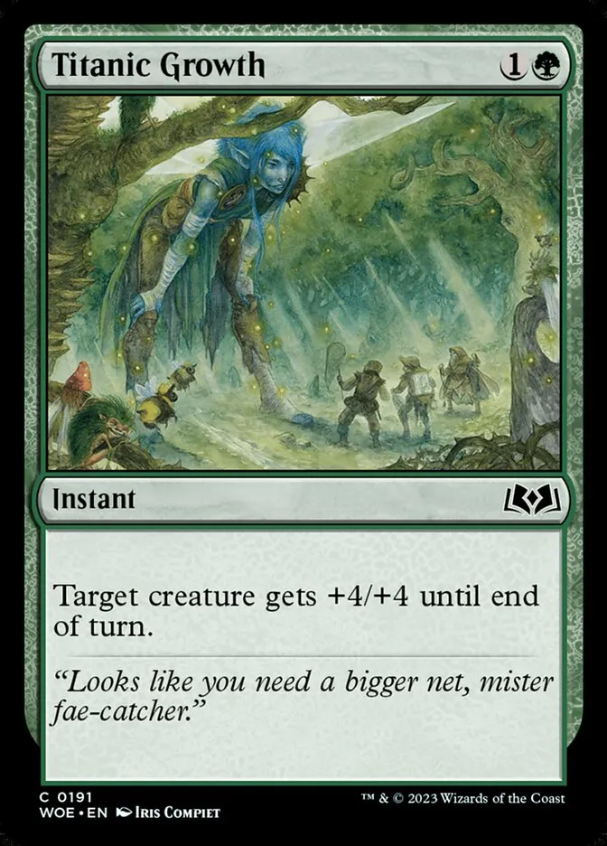 2023 Wilds of Eldraine Titanic Growth #191 common card image
