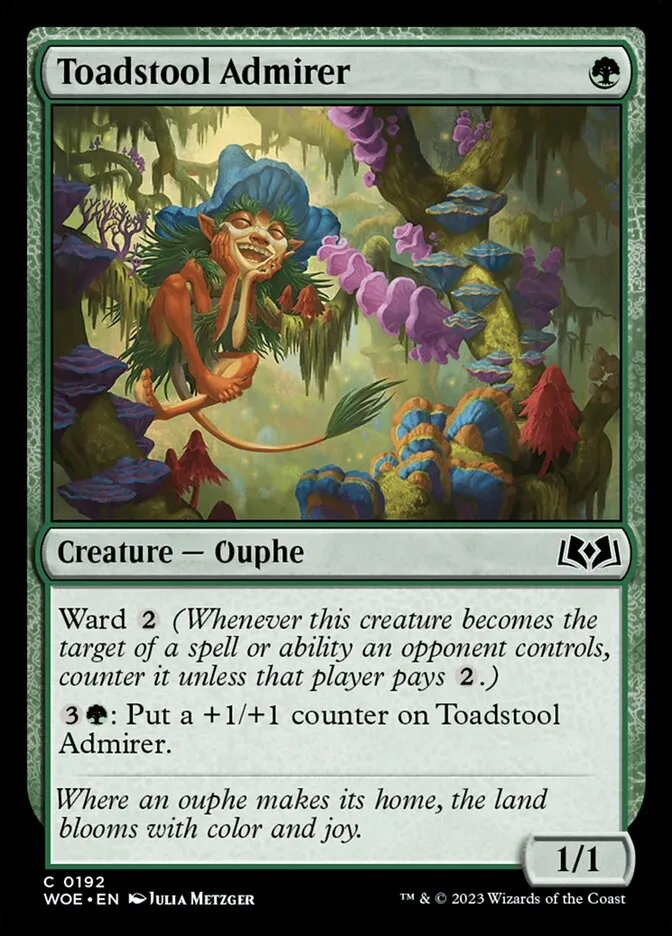 2023 Wilds of Eldraine Toadstool Admirer common #192 common card image