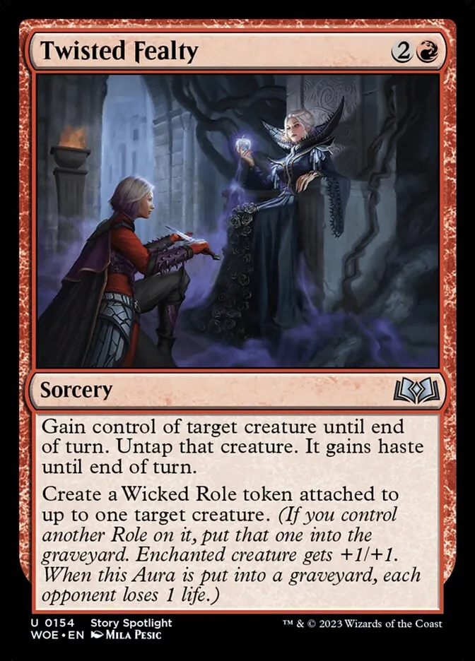 2023 Wilds of Eldraine Twisted Fealty #154 uncommon card image
