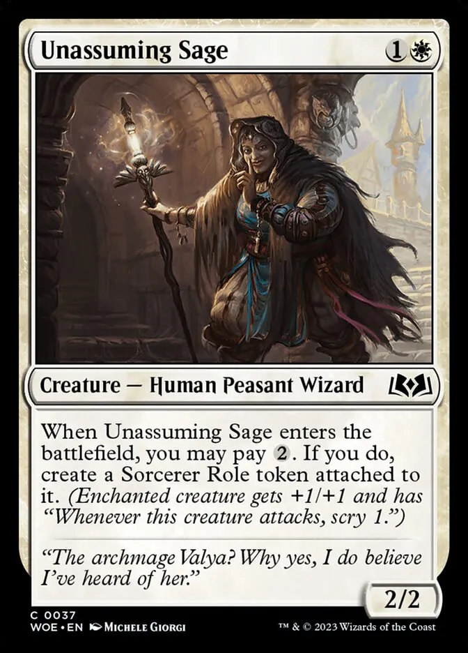 2023 Wilds of Eldraine Unassuming Sage #37 common card image