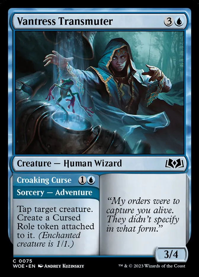 2023 Wilds of Eldraine Vantress Transmuter // Croaking Curse #75 common card image