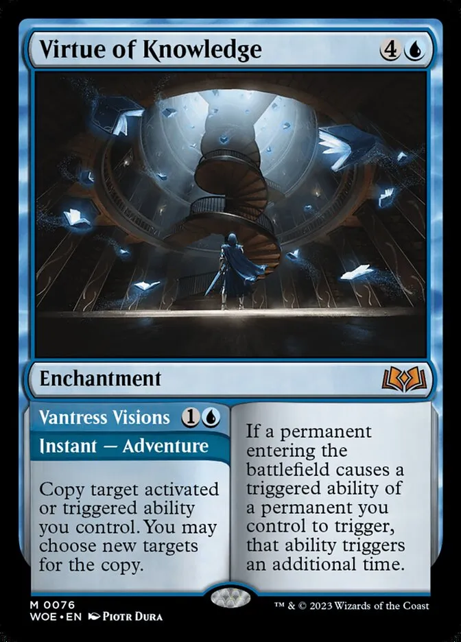 2023 Wilds of Eldraine Virtue of Knowledge // Vantress Visions mythic #76 mythic card image