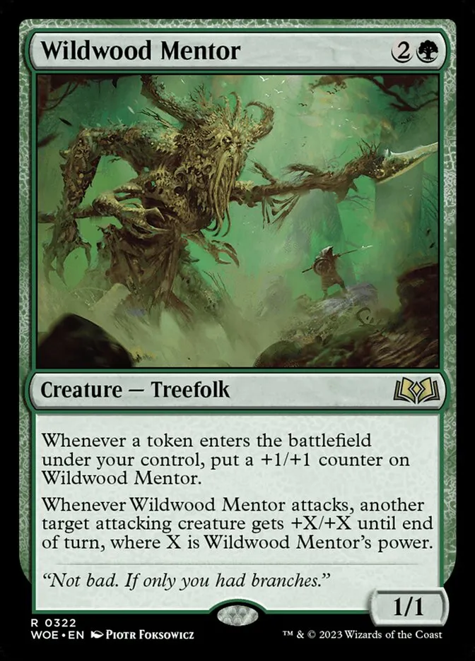 2023 Wilds of Eldraine Wildwood Mentor #322 rare card image