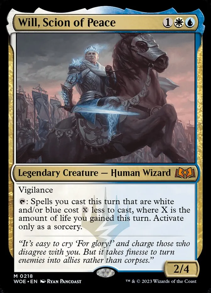 2023 Wilds of Eldraine Will, Scion of Peace mythic #218 mythic card image