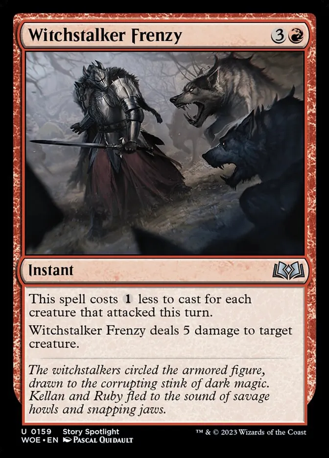 2023 Wilds of Eldraine Witchstalker Frenzy #159 uncommon card image