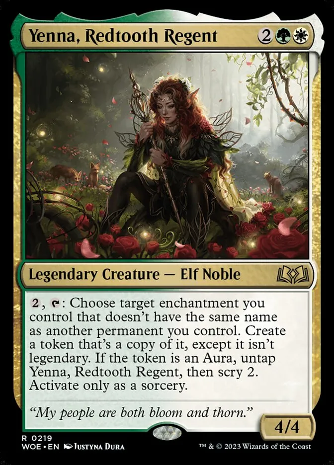 2023 Wilds of Eldraine Yenna, Redtooth Regent #219 rare card image