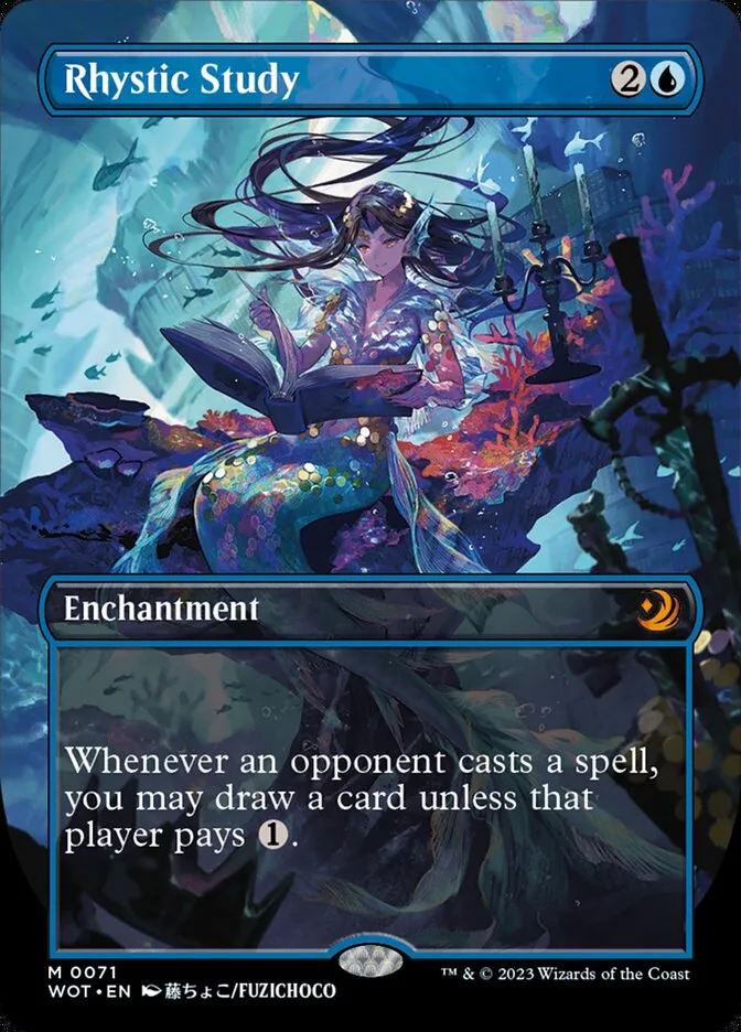 2023 Wilds of Eldraine: Enchanting Tales Rhystic Study #71 mythic card image
