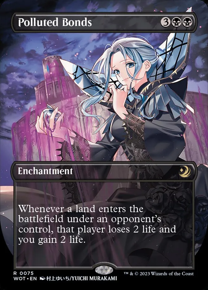 2023 Wilds of Eldraine: Enchanting Tales Polluted Bonds #75 rare card image