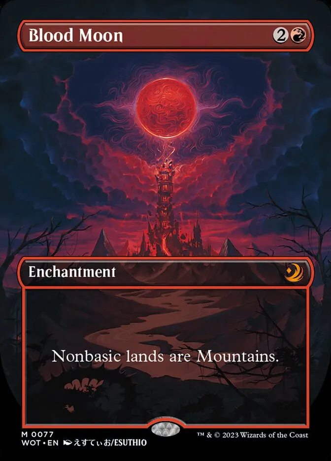 2023 Wilds of Eldraine: Enchanting Tales Blood Moon #77 mythic card image