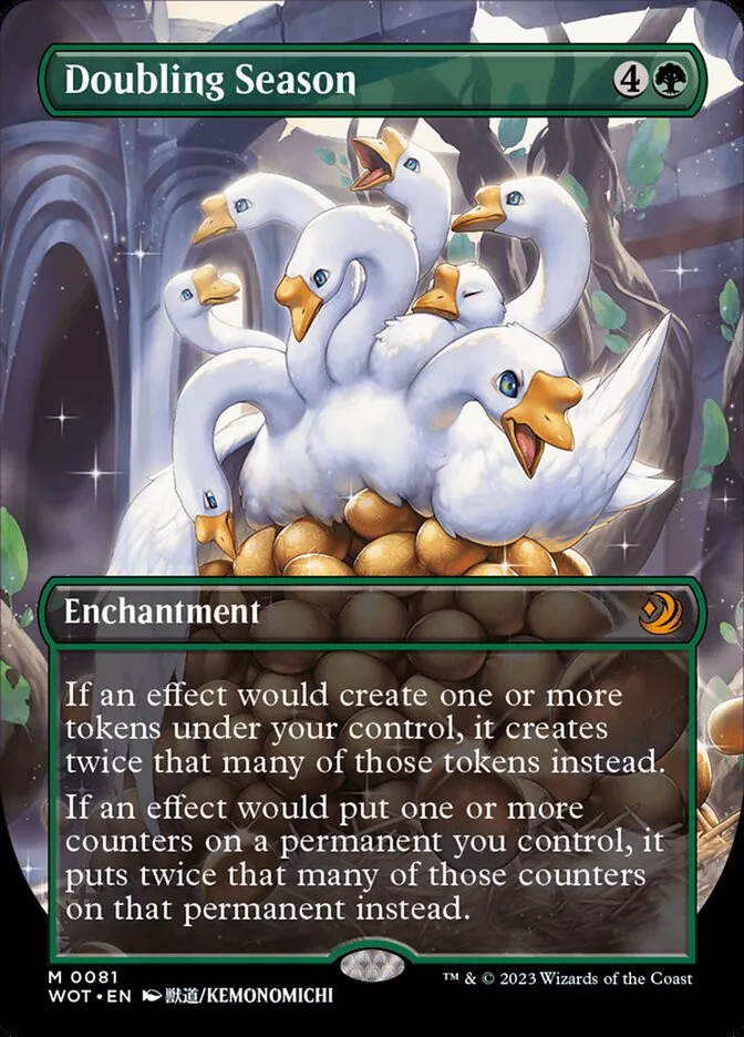 2023 Wilds of Eldraine: Enchanting Tales Doubling Season #81 mythic card image