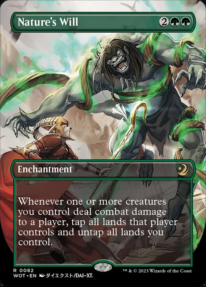 2023 Wilds of Eldraine: Enchanting Tales Nature's Will #82 rare card image