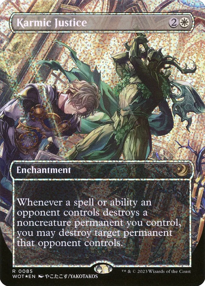 2023 Wilds of Eldraine: Enchanting Tales Karmic Justice #85 rare card image