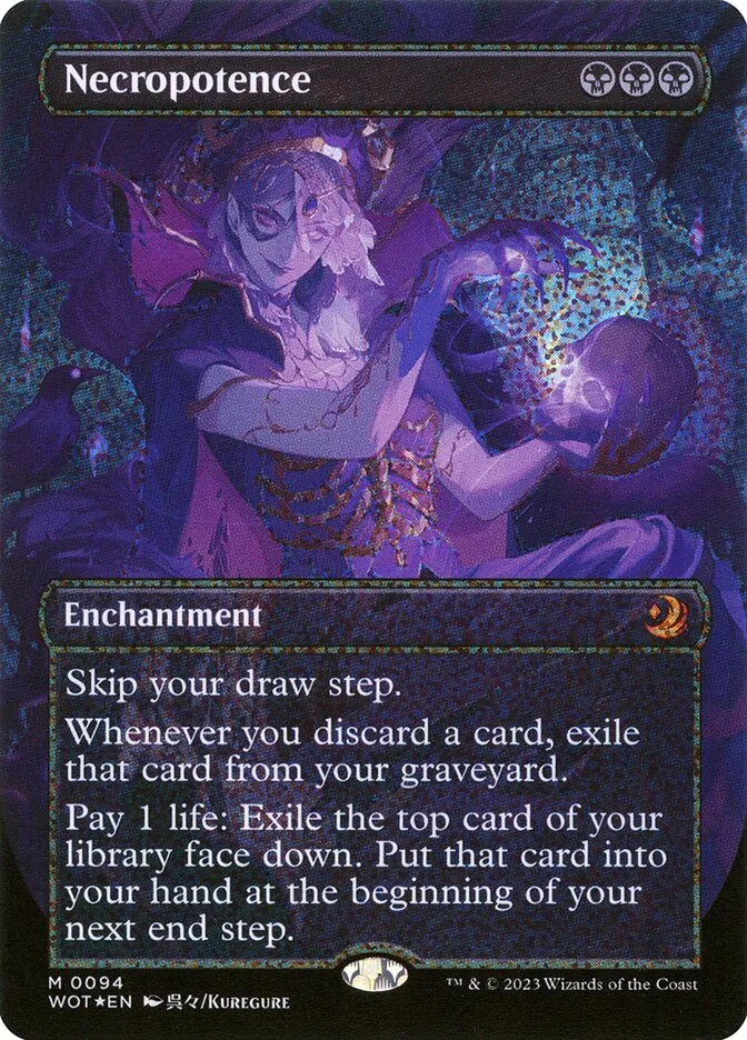 2023 Wilds of Eldraine: Enchanting Tales Necropotence #94 mythic card image