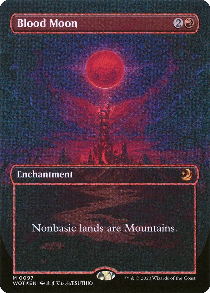 2023 Wilds of Eldraine: Enchanting Tales Blood Moon #97 mythic card image