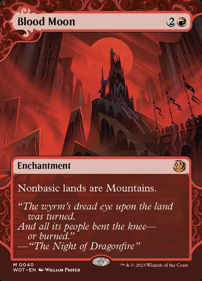2023 Wilds of Eldraine: Enchanting Tales Blood Moon #40 mythic card image