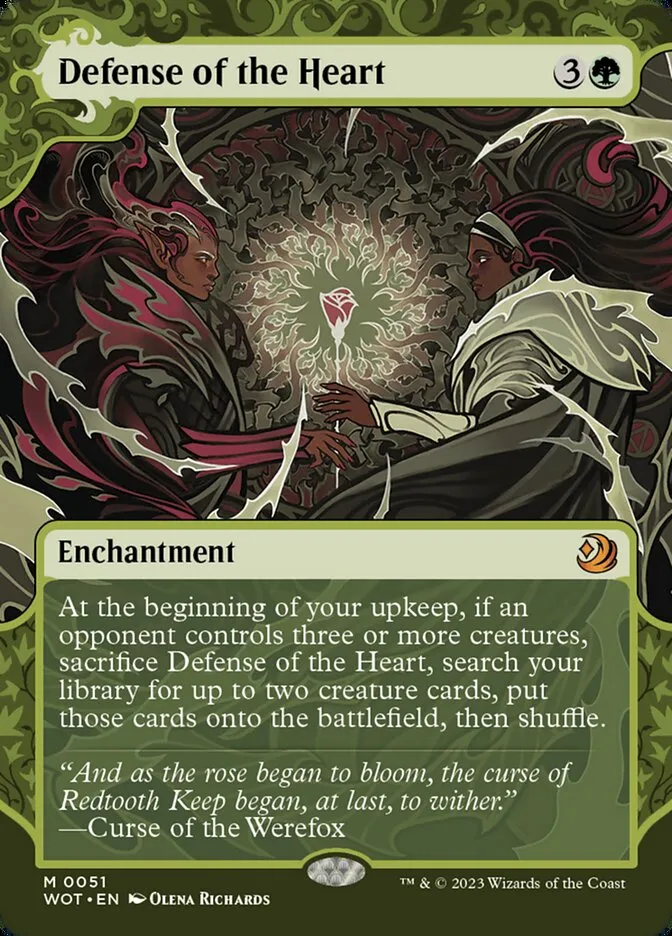 2023 Wilds of Eldraine: Enchanting Tales Defense of the Heart #51 mythic card image